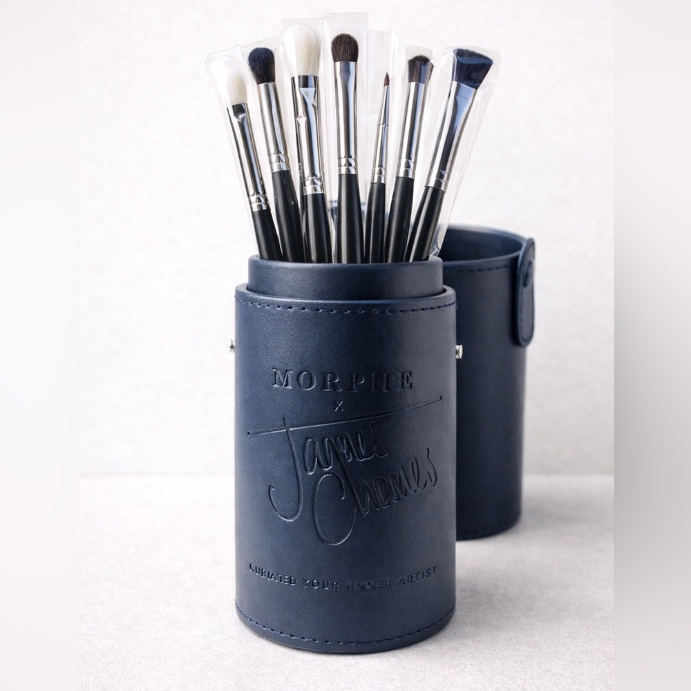 Morphe x James Charles Eye Brush Set w/ Canister Limited Edition NWT